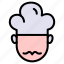 cooking, kitchen, cook, gastronomy, chef, hat, head 