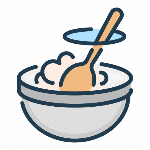 Bowl, cooking, food, mix, plate, spoon icon - Download on Iconfinder