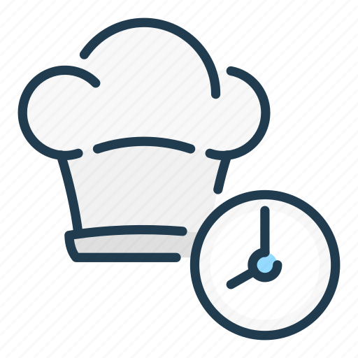 Chef, clock, cook, cooking, hat, time icon - Download on Iconfinder