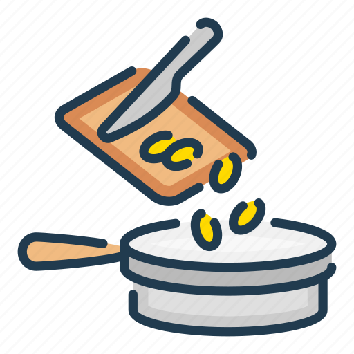 Board, cooking, cutting, fry, frying, pan, vegetable icon - Download on Iconfinder