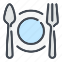 cooking, utensil, spoon, fork, plate, restaurant, food