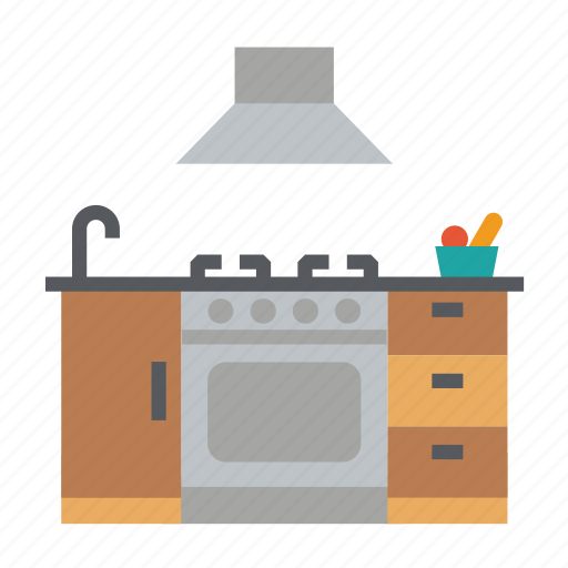 Cook, cooker, interior, kitchen, counter, furniture, stove icon - Download on Iconfinder