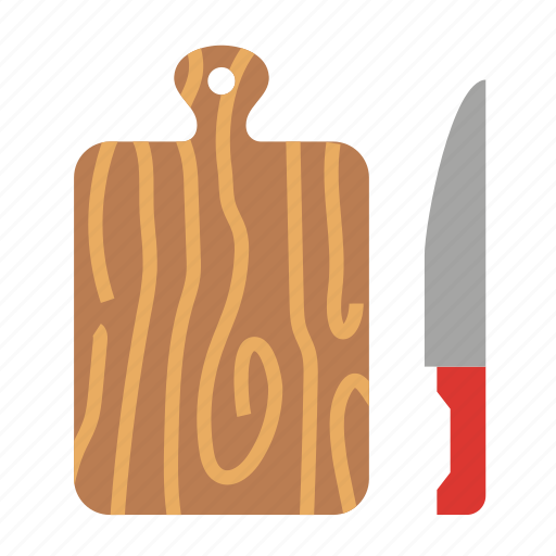 Kitchen, kitchen board, cutting board, knife, chopping board, cooking, chopping icon - Download on Iconfinder