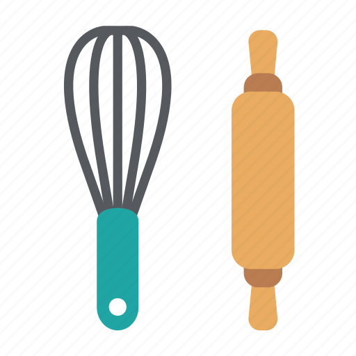 Kitchen, rolling pin, baking, bakery, tools, cooking, whisk icon - Download on Iconfinder