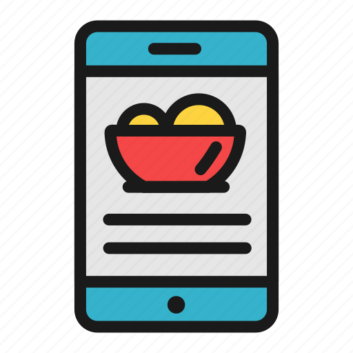 Cooking, online, recipe, smartphone, food, kitchen icon - Download on Iconfinder