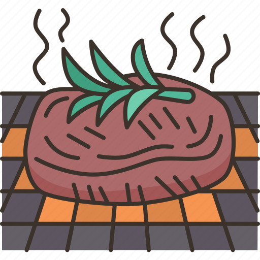 Grilling, steak, cook, meat, heat icon - Download on Iconfinder