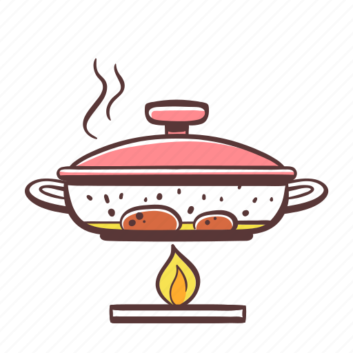 Braise, cooking, pan, stove icon - Download on Iconfinder