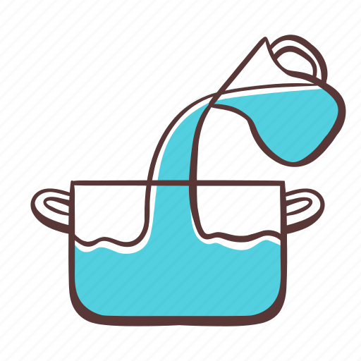 Cook, pour, soup, water, liquid icon - Download on Iconfinder