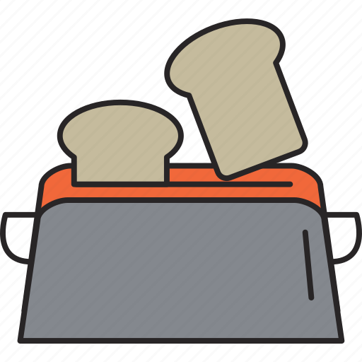 Bread, breakfast, food, meal, toast, toaster icon - Download on Iconfinder