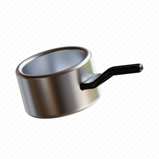 Pan, with, handle 3D illustration - Download on Iconfinder