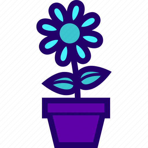 Flower, flowerpot, garden, nature, pot icon - Download on Iconfinder