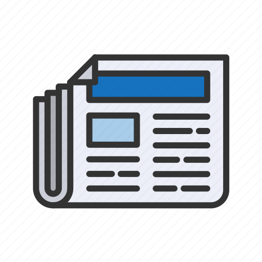 Newspaper, news, news letter, report, articles, magazine, reading icon - Download on Iconfinder