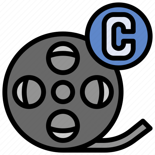 And, copyright, film, law, multimedia, music, protected icon - Download on Iconfinder