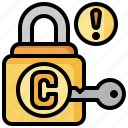 copyright, law, lock, locked, protected, security 