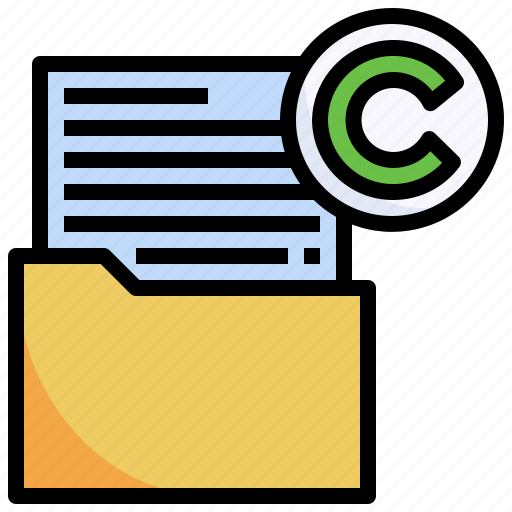 Folder, document, file, copyright, license icon - Download on Iconfinder