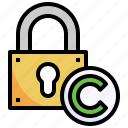 lock, padlock, copyright, secure, security