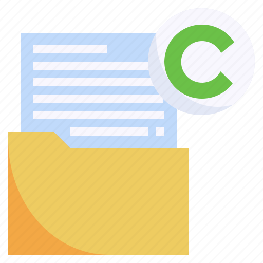 Folder, document, file, copyright, license icon - Download on Iconfinder