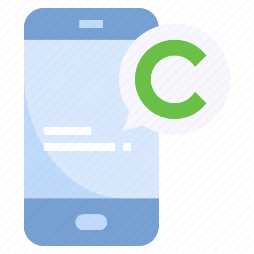 Smartphone, copyright, electronics, content, mobile icon - Download on Iconfinder