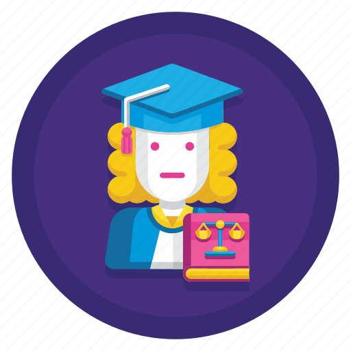 Barrister, education, graduate, law, law education, law graduate, lawyer icon - Download on Iconfinder