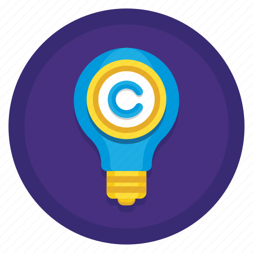 Copyright, copyrighted, idea, invention, light bulb, patent icon - Download on Iconfinder
