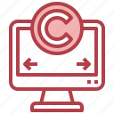 computer, copyright, security, arrow