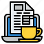 coffee, laptop, article, copywriting 