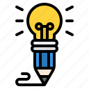 idea, lamp, writing, copywriting