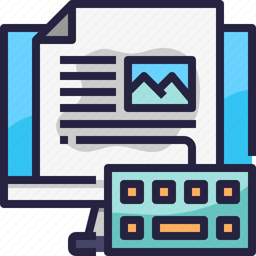 Blogging, content, editor, keyboard, writing icon - Download on Iconfinder