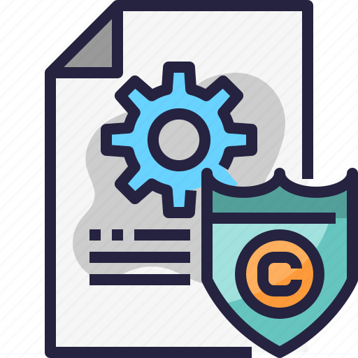 Copyright, document, law, management, process, protection icon - Download on Iconfinder