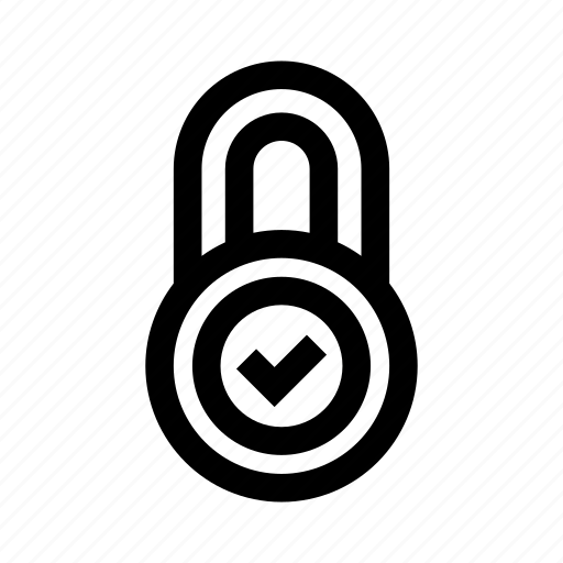 Security, padlock, lock, check, privacy icon - Download on Iconfinder