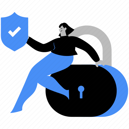 Security, lock, padlock, secure, safety, protection, antivirus illustration - Download on Iconfinder