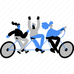 transportation, bicycle, bike, group, friends, friend, activity 