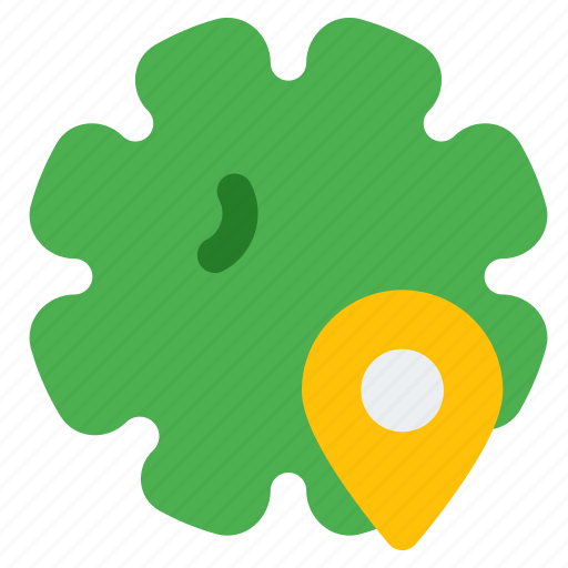 Virus, location, coronavirus, map, pin icon - Download on Iconfinder