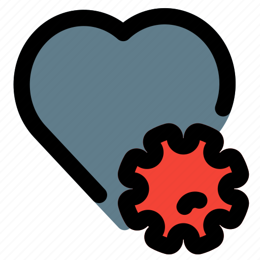 Heart, virus, shape, coronavirus icon - Download on Iconfinder