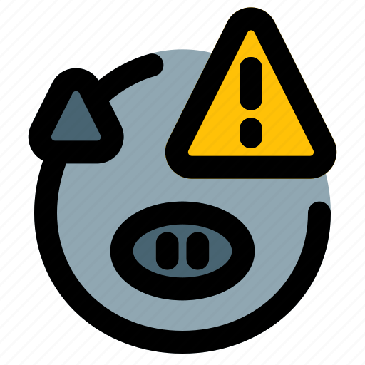 Pig, warning, danger, coronavirus icon - Download on Iconfinder