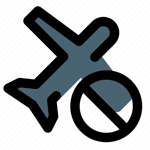 Plane, travel, banned, restriction, coronavirus icon - Download on Iconfinder