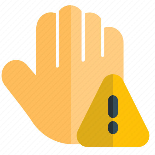 Hand, warning, coronavirus, no touching icon - Download on Iconfinder