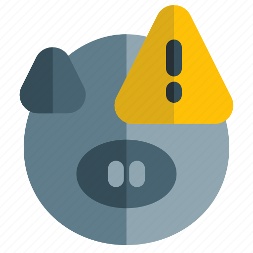 Pig, warning, coronavirus, alert icon - Download on Iconfinder