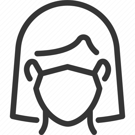 Mask, face, female, pandemic, coronavirus, medical, health icon - Download on Iconfinder
