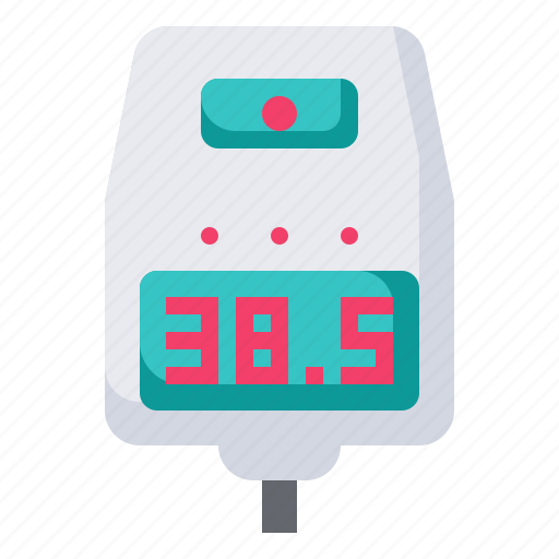 Thermometer, flu, infrared, checkup, coronavirus, influenza, gun icon - Download on Iconfinder
