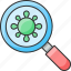 coronavirus, search, magnifying, virus 