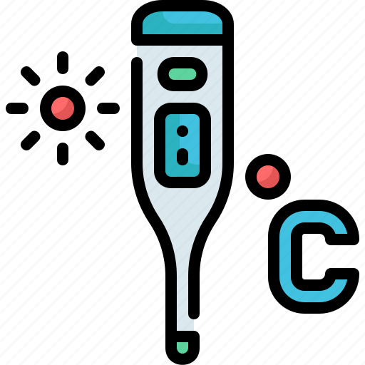 Celsius, degrees, digital, fever, healthcare, temperature, thermometer icon - Download on Iconfinder