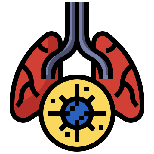 Bacteria, lungs, respiration, respiratory, system, virus icon - Free download