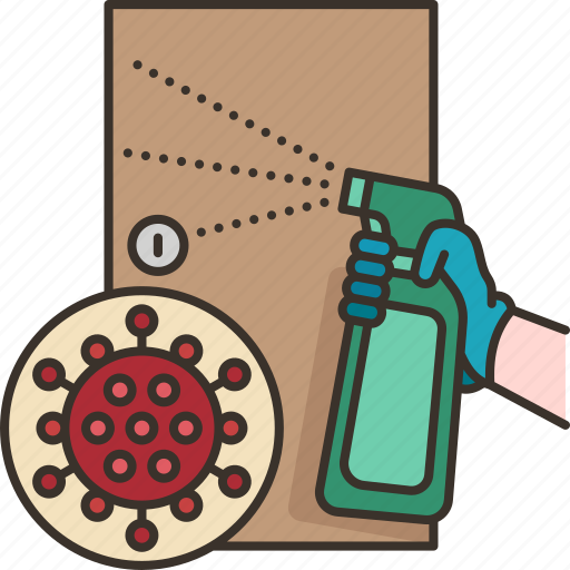 Cleaning, door, disinfection, surface, house icon - Download on Iconfinder