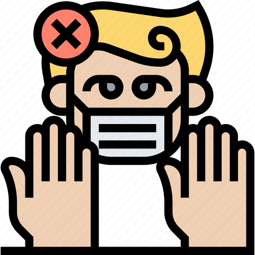 No, touching, mask, contaminate, disease icon - Download on Iconfinder
