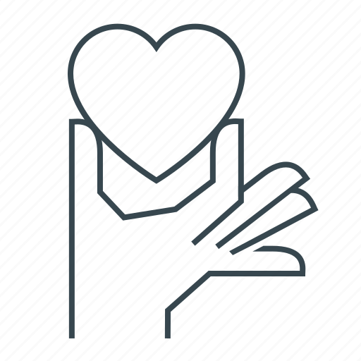 Hand, volunteer, volunteering, heart icon - Download on Iconfinder