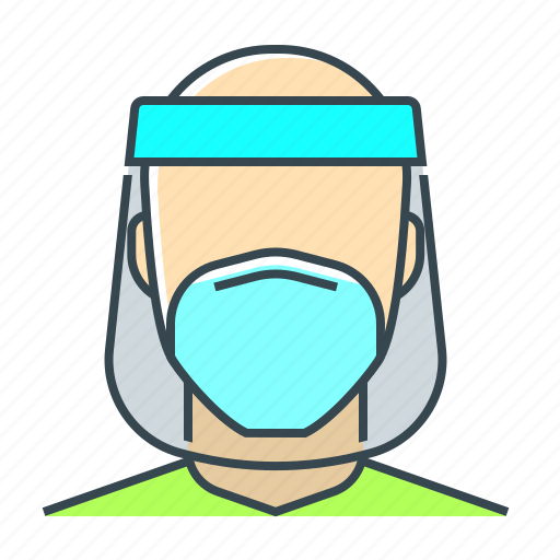 Mask, protection, protective, shield, protection myself, protective measures, face shield icon - Download on Iconfinder