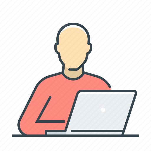Work, laptop, person, programmer, work from home icon - Download on Iconfinder