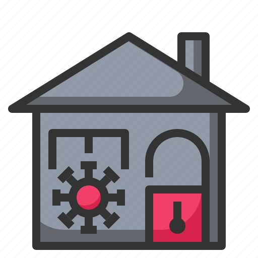 Coronavirus, covid, home, lockdown, stay, house, real estate icon - Download on Iconfinder