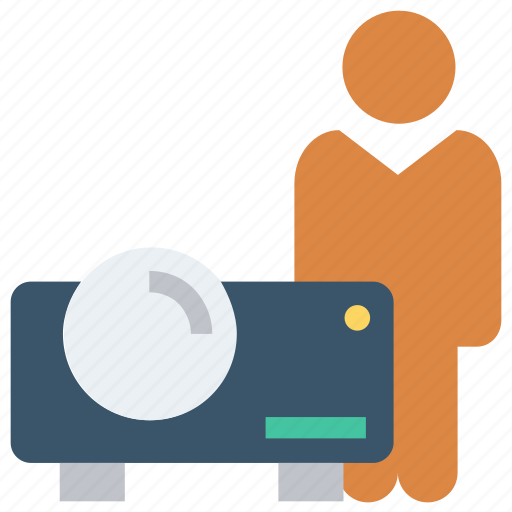 Device, digital, person, projection, projector, user, video projector icon - Download on Iconfinder